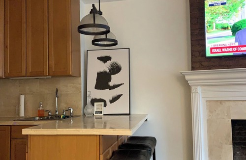 Ukrainian Village Apartment | Lovely Apt with Queen Beds, Fireplace, Close to Subway, Sleeps 4