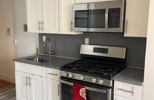 Ukrainian Village Apartment | Modern 1-bedroom apt in Bowery, New York with lots of natural light, WiFi, & AC
