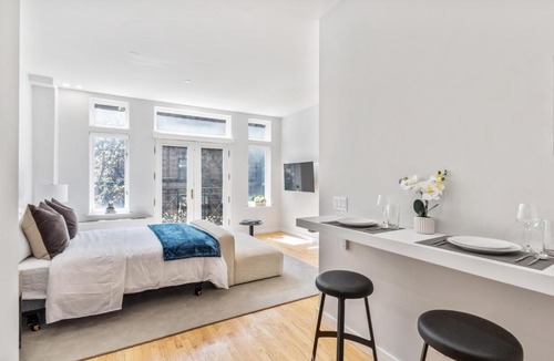 Central Park South Apartment | Studio w Charming Juliet Balcony in Upper East