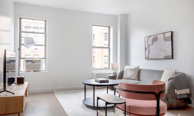 Bloomingdale Apartment | Sleek UWS 2BR w/Elevator, Doorman & Gym, nr Central Park, by Blueground
